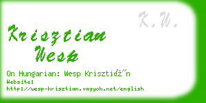 krisztian wesp business card